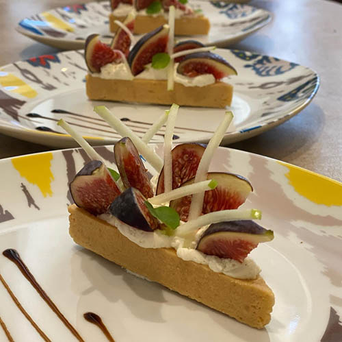 Tarte aux figues, crème vanille de Madagascar